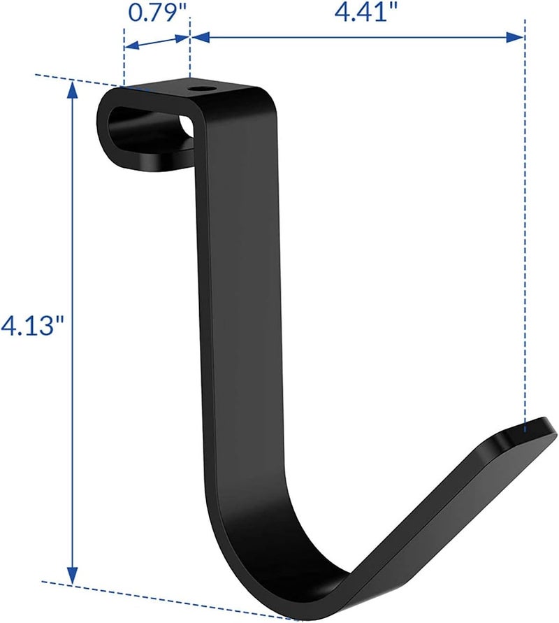 FLEXIMOUNTS 4 Pack Add On Storage Rail Hook Accessory for Ceiling Rack and Wall Shelving, Max Weight Capacity up to 50lbs, Black - Image 4